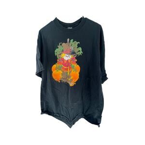 Jerzees Vintage 90s Black Halloween Short Sleeve Graphic T-Shirt Men's Size XL